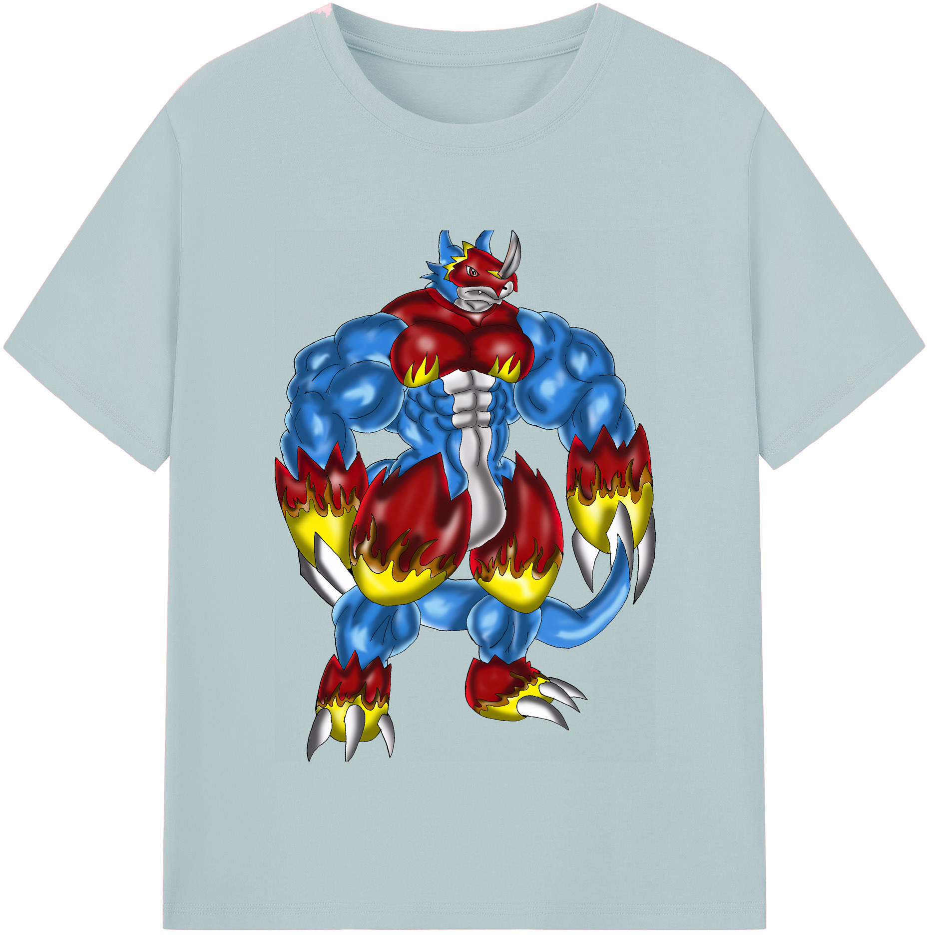 （画像用） Digimon デジタルモンスター/デジモン 綿100％半袖Tシャツ（フロントプリント）